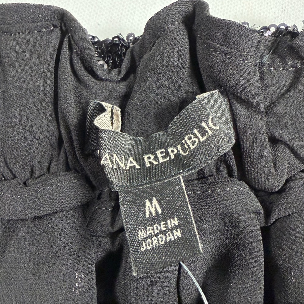 Banana Republic Glam Black Sequin Wide-Leg Pants M NWT Cocktail Glam Disco - Picture 6 of 13